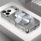goobingoo Metal Mesh Glass iPhone Case - Electroplated Luxury Matte Shockproof Cover