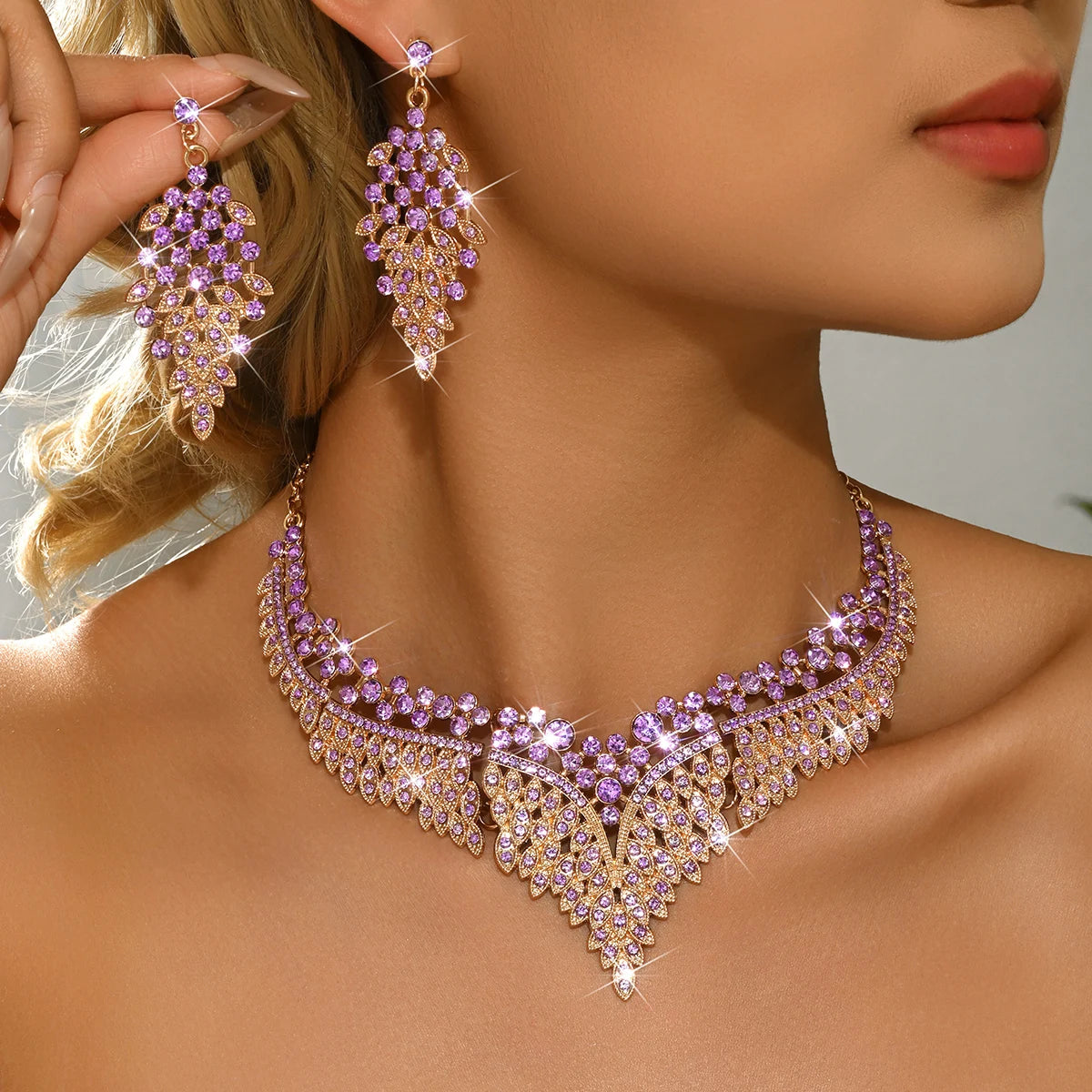 goobingoo Emerald Elegance Cascading Jewelry Set goobingoo