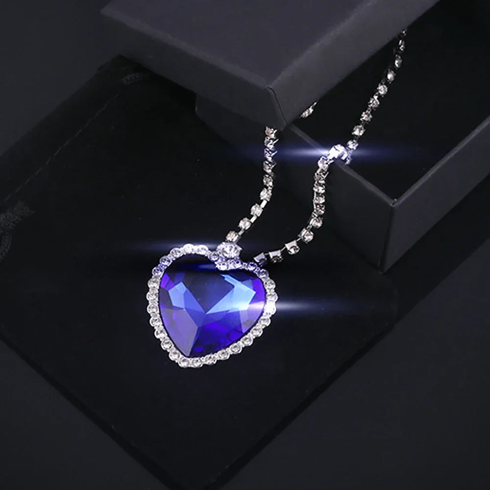 Heart of the Ocean Necklace — Crystal Pendant Inspired by Classic Cinema