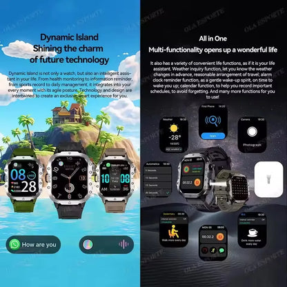 goobingoo 2026 Military Grade Tactical Smart Watch goobingoo