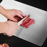 goobingoo Premium Stainless Steel Cutting Board Set - 3-Piece Hygienic Easy-Clean Chopping Boards