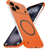 goobingoo Magnetic Slim Frameless iPhone Case - Ultra Thin Matte Shockproof Armor Cover with N52 MagSafe Ring