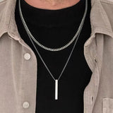 Men’s Punk Snake Chain Necklace Set Stainless Steel Cuban Choker