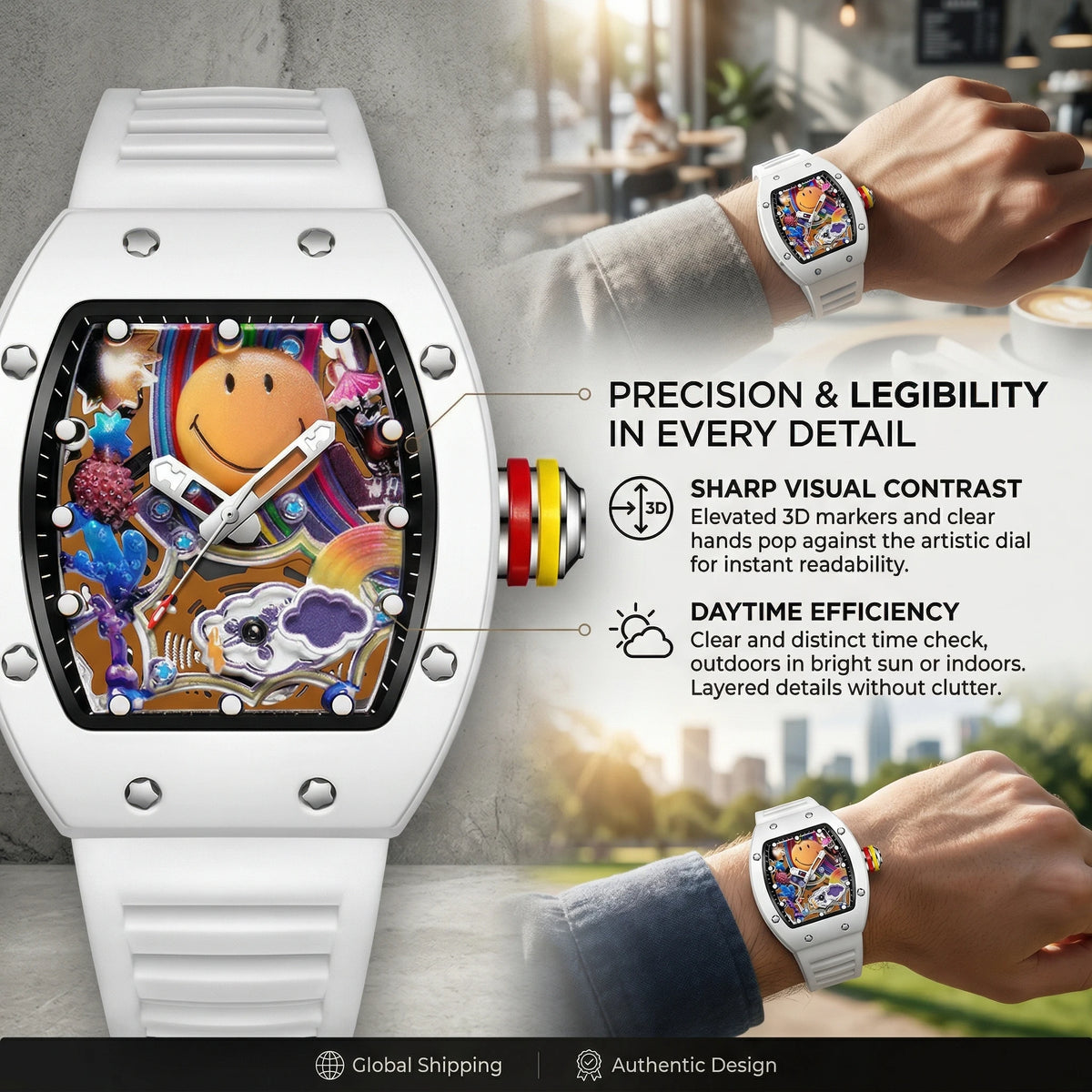 goobingoo Creative Astronaut Tonneau Sports Watch - Luxury Space Cartoon Quartz Timepiece goobingoo