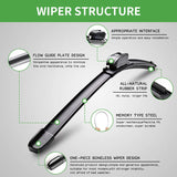 Universal Car Wiper Blades – J Hook U-Type Front Windshield (All-Season Performance)