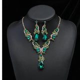 Elegant Alloy Necklace and Earring Set Wedding Party Jewelry