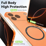 goobingoo Magnetic Slim Frameless iPhone Case - Ultra Thin Matte Shockproof Armor Cover with N52 MagSafe Ring