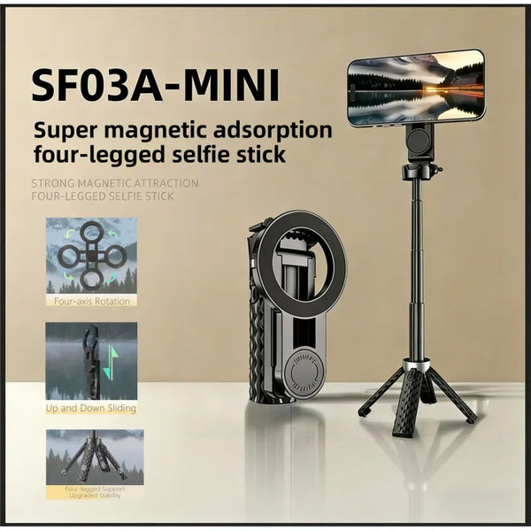 Magnetic Bluetooth Selfie Stick Tripod Extendable Phone Holder