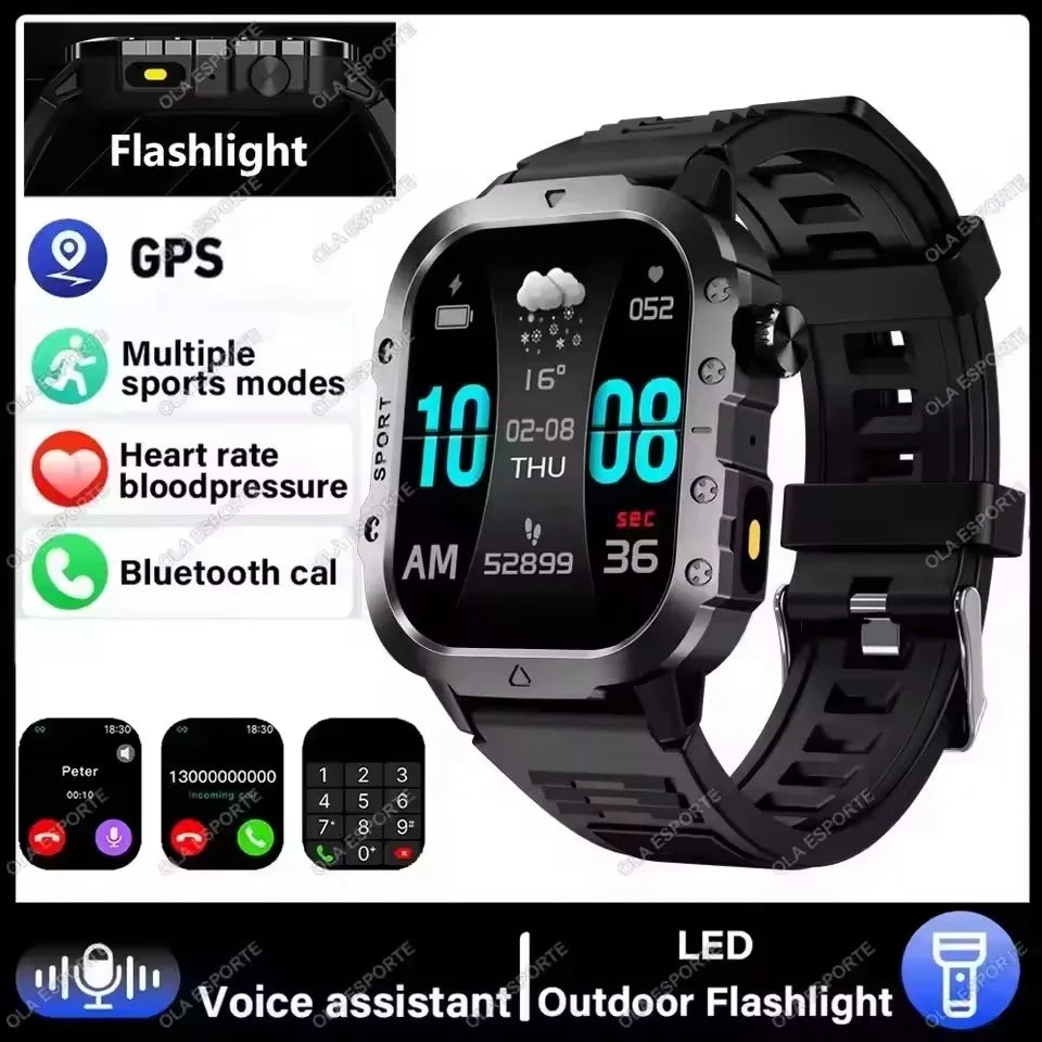 goobingoo 2026 Military Grade Tactical Smart Watch goobingoo