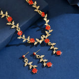 Elegant Women’s Choker Necklace & Earrings Set for Wedding & Prom
