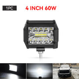 goobingoo 7" LED Light Bar - Offroad Spot Flood Combo Beam Waterproof Work Light