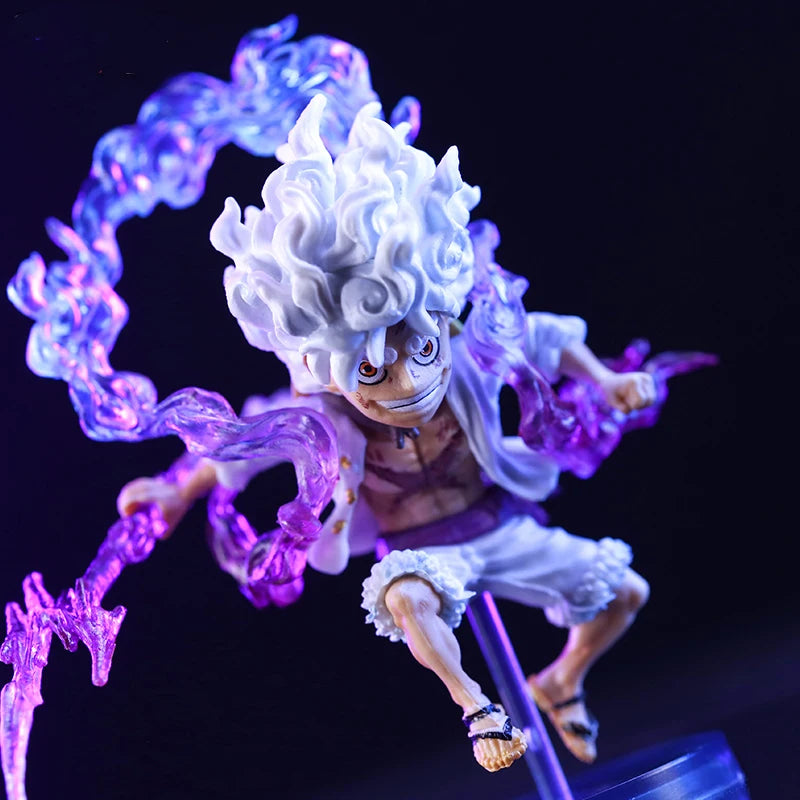 10cm Anime Pirate Figure – White Hair Style PVC Collectible Mini Statue