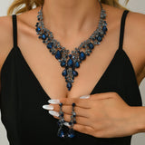 Bridal Crystal Necklace and Earring Set Diamond Look Wedding Jewelry