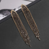 Long Tassel Drop Earrings — Statement Holiday Jewelry