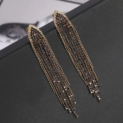 Long Tassel Drop Earrings — Statement Holiday Jewelry