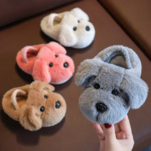 goobingoo Cute Cartoon Dog Winter Slippers - Soft Sole Warm Indoor Furry Shoes