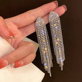 Long Tassel Drop Earrings — Statement Holiday Jewelry