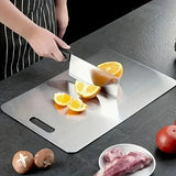 goobingoo Premium Stainless Steel Cutting Board Set - 3-Piece Hygienic Easy-Clean Chopping Boards
