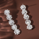 2PC Women's Fashion Trend DIY Pearl Petal Ball Earrings Outdoor Travel Carnival Banquet Party Holiday Dressing Gifts