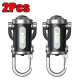 Mini COB LED Keychain Flashlight — USB Rechargeable, Waterproof EDC Light