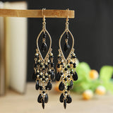 Bohemian Tassel Bead Earrings — Vintage Vacation Drop Earrings