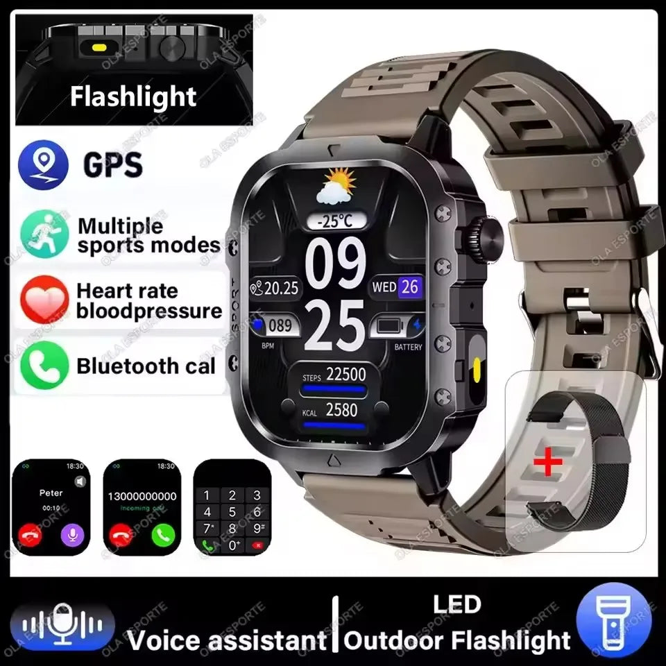 goobingoo 2026 Military Grade Tactical Smart Watch goobingoo