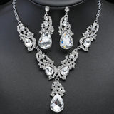 Elegant Alloy Necklace and Earring Set Wedding Party Jewelry