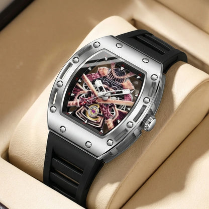 goobingoo Creative Astronaut Tonneau Sports Watch - Luxury Space Cartoon Quartz Timepiece goobingoo
