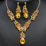 Elegant Alloy Necklace and Earring Set Wedding Party Jewelry