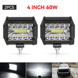 goobingoo 7" LED Light Bar - Offroad Spot Flood Combo Beam Waterproof Work Light
