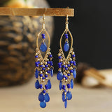 Bohemian Tassel Bead Earrings — Vintage Vacation Drop Earrings
