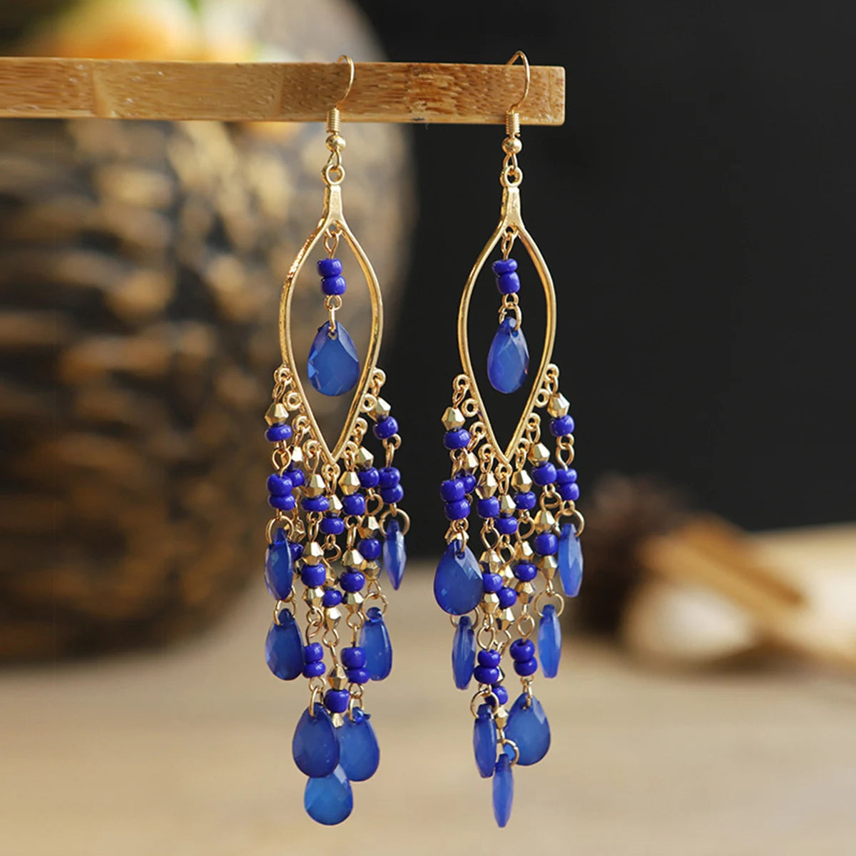 Bohemian Tassel Bead Earrings — Vintage Vacation Drop Earrings