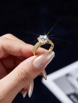 1CT Moissanite Engagement Ring 925 Sterling Silver Women’s Ring