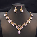 goobingoo Elegant Choker Necklace & Earrings Set - Luxury Bridal & Prom Jewelry
