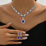 Luxury Crystal Droplet Jewelry Set for Wedding, Bridal & Evening Wear