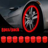 Luminous Tire Valve Caps Glow Wheel Stem Caps for Car & Bike