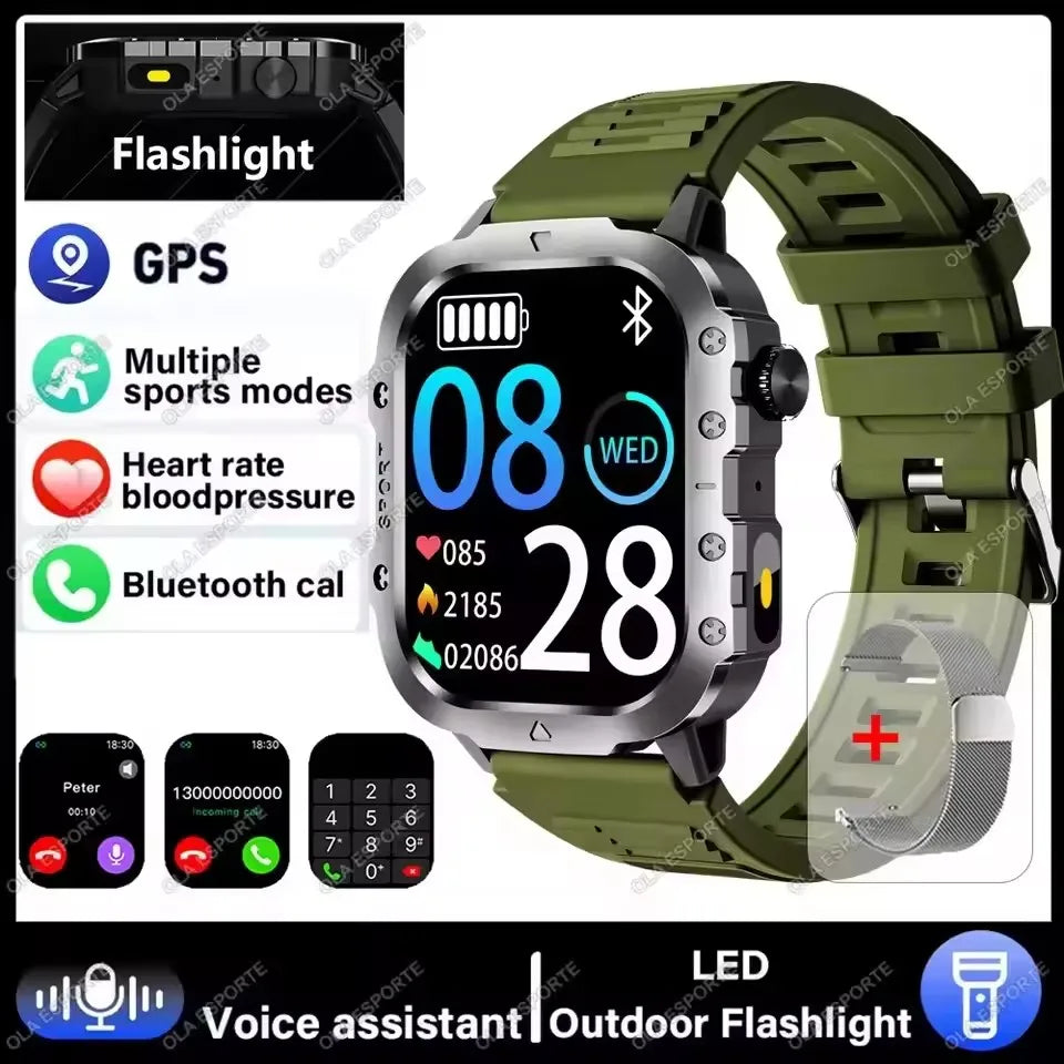 goobingoo 2026 Military Grade Tactical Smart Watch goobingoo