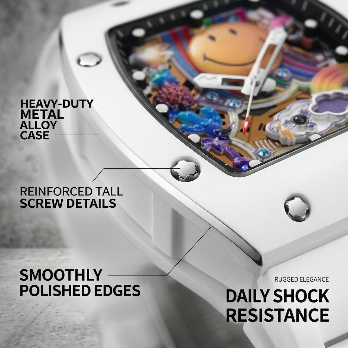 goobingoo Creative Astronaut Tonneau Sports Watch - Luxury Space Cartoon Quartz Timepiece goobingoo