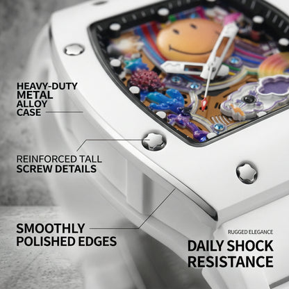 goobingoo Creative Astronaut Tonneau Sports Watch - Luxury Space Cartoon Quartz Timepiece goobingoo