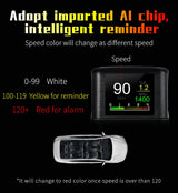 P10 Pro Head Up Display OBD2 Car Digital Speedometer Mileage & Temperature Gauge