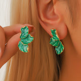 Maple Leaf Floral Earrings Colorful Elegant Nature Jewelry