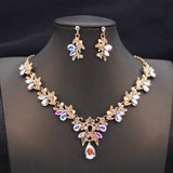 goobingoo Elegant Choker Necklace & Earrings Set - Luxury Bridal & Prom Jewelry