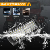 goobingoo 7" LED Light Bar - Offroad Spot Flood Combo Beam Waterproof Work Light