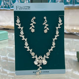 Elegant Women’s Choker Necklace & Earrings Set for Wedding & Prom