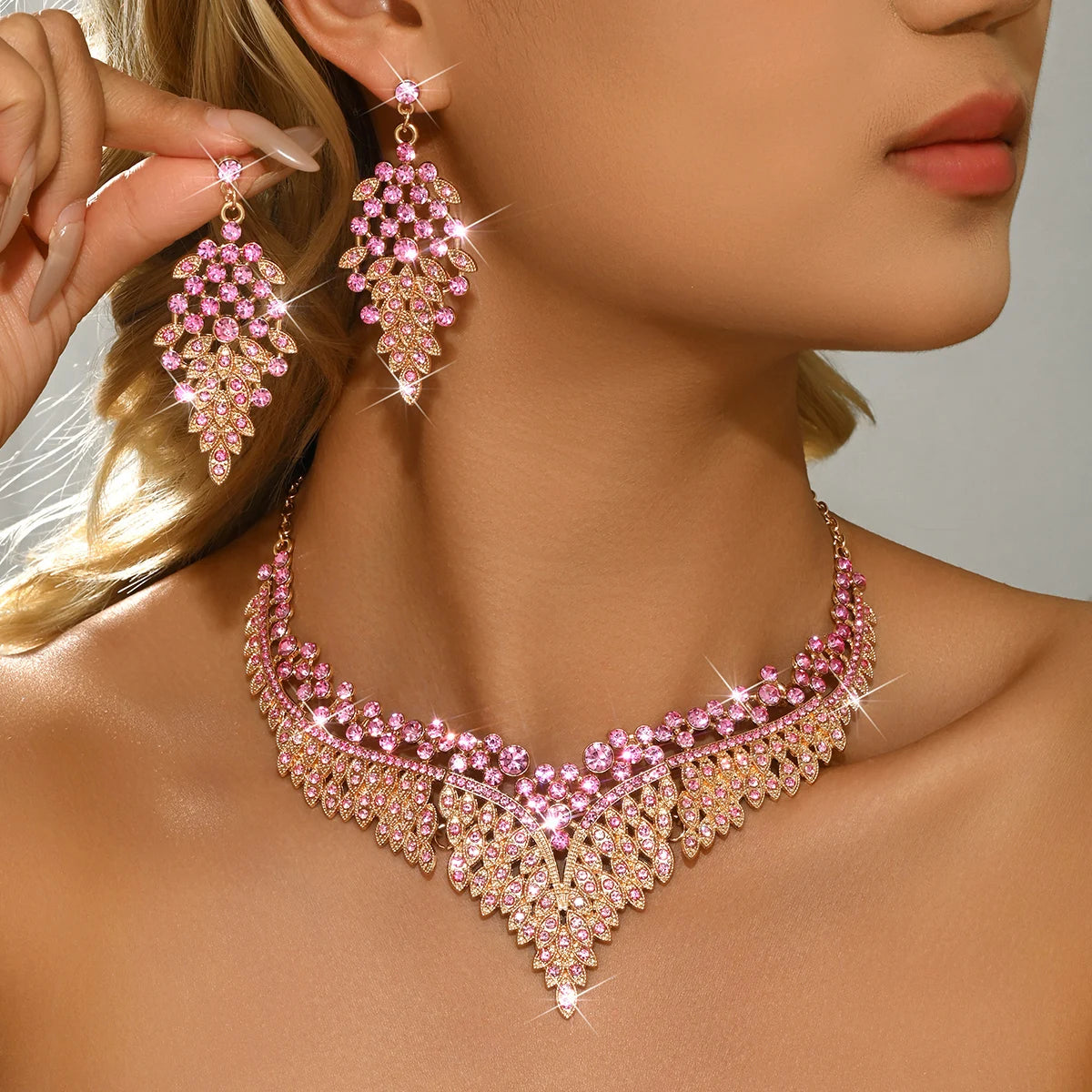 goobingoo Emerald Elegance Cascading Jewelry Set goobingoo