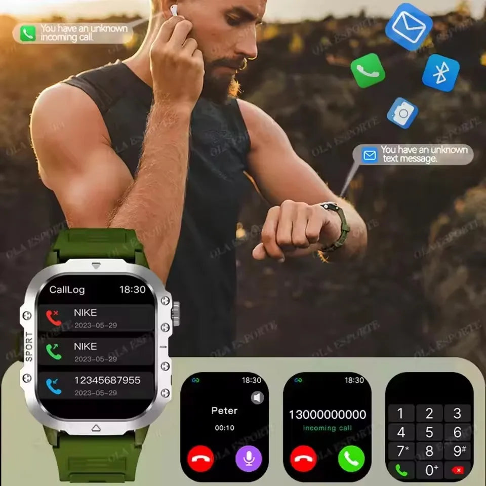 goobingoo 2026 Military Grade Tactical Smart Watch goobingoo