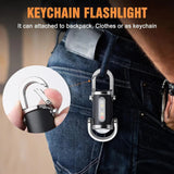 Mini COB LED Keychain Flashlight — USB Rechargeable, Waterproof EDC Light