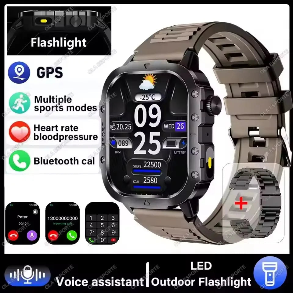 goobingoo 2026 Military Grade Tactical Smart Watch goobingoo