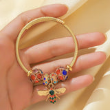 Evil Eye Stainless Steel Charm Bracelet — Gold Plated Daily Wear