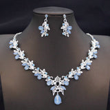 goobingoo Elegant Choker Necklace & Earrings Set - Luxury Bridal & Prom Jewelry